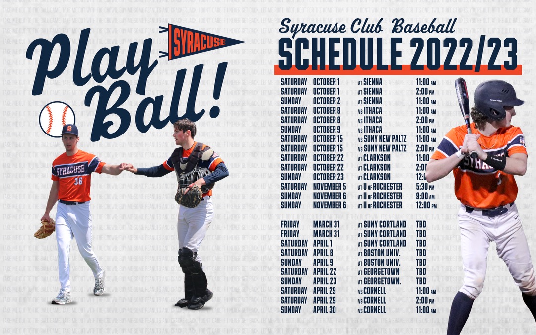 Schedule SU Baseball Syracuse University